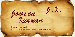 Jovica Kuzman vizit kartica